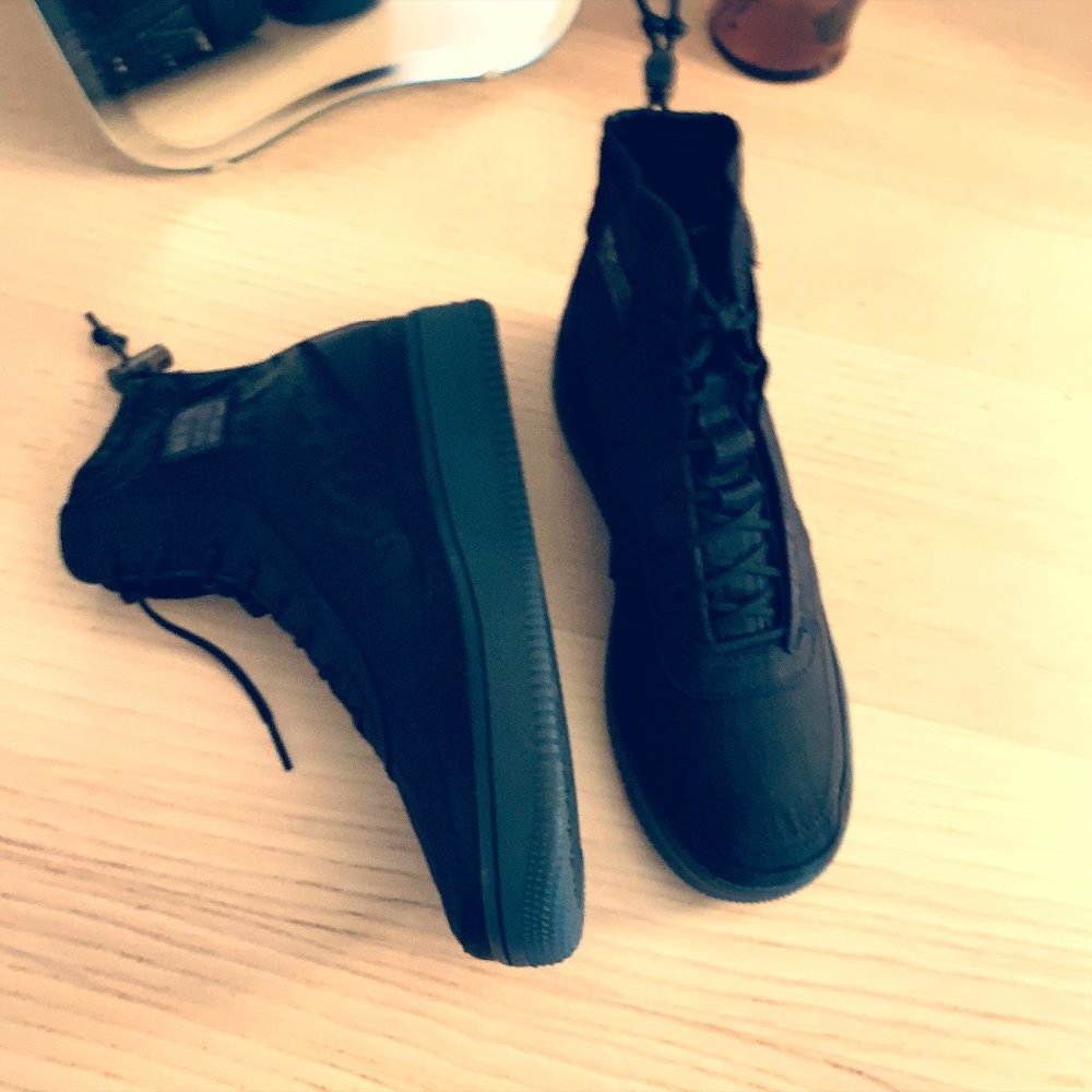 Nike Air Force 1 Shell Sneaker Boot - Sz 8 - Black